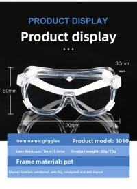 Anti-fog, Dustproof and Windproof Goggles, Fully Enclosed Riding Glasses for labor protection